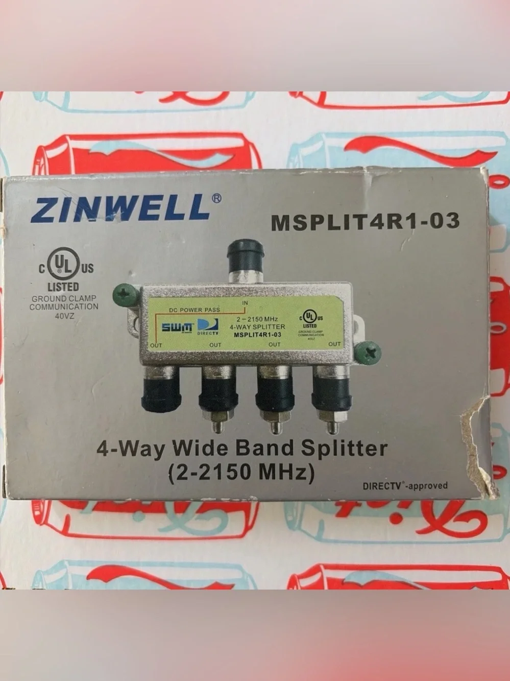 Zinwell 4-Way Wide Band Splitter - Silver